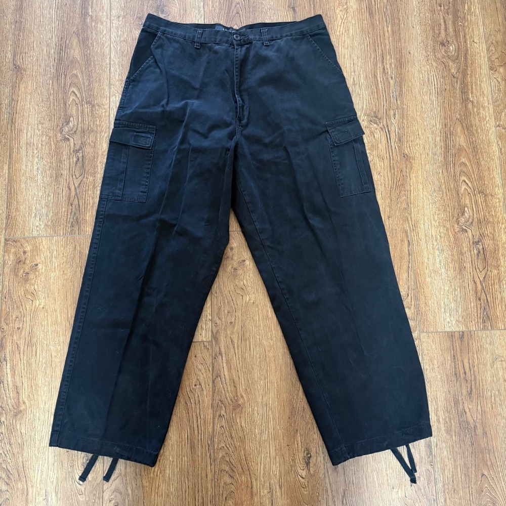 Jordan Craig Black Military Field Cargo Pants Mens 40x32 baggy streetwear cotton